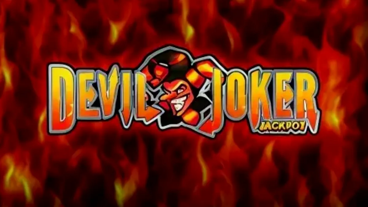 Interface do slot Devil Joker Jackpot com tema de frutas e elementos demoníacos
