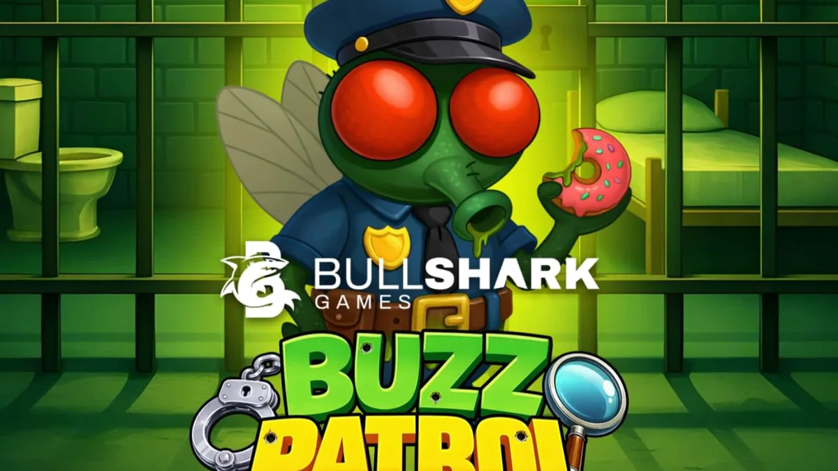 Interface do slot Buzz Patrol com personagens de insetos policiais